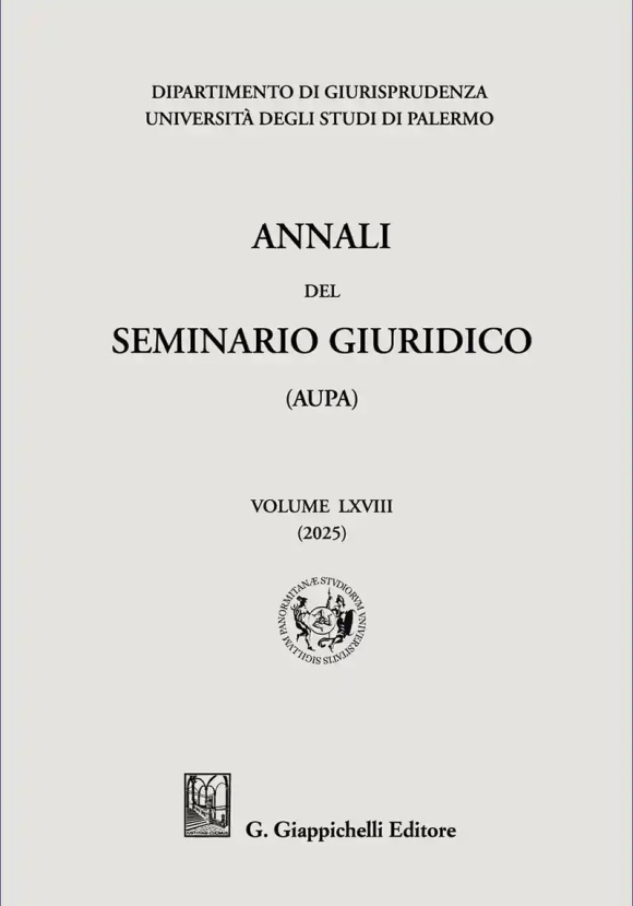 Annali Del Seminario Giuridico Vol.68