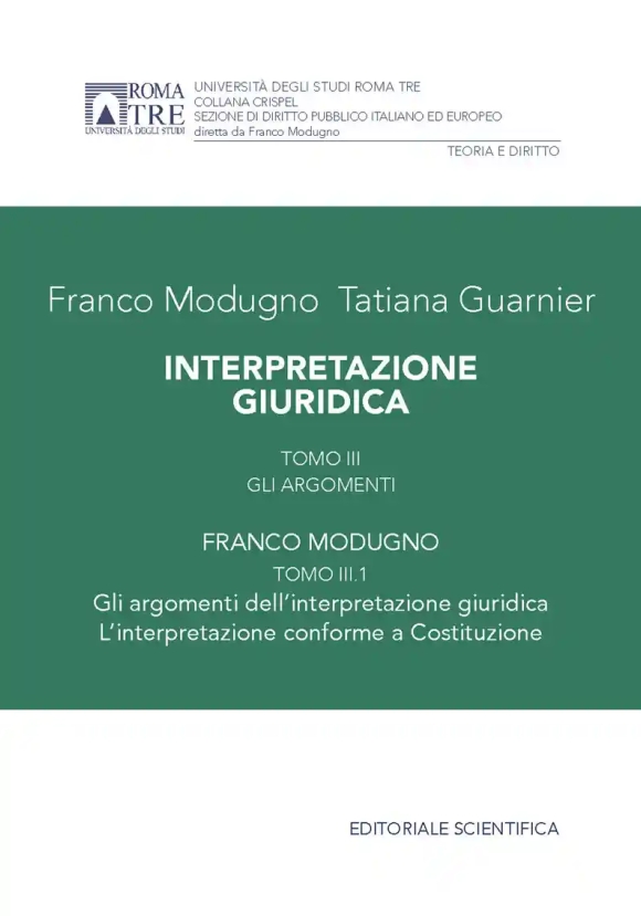 Interpretazione Giuridica Tomo