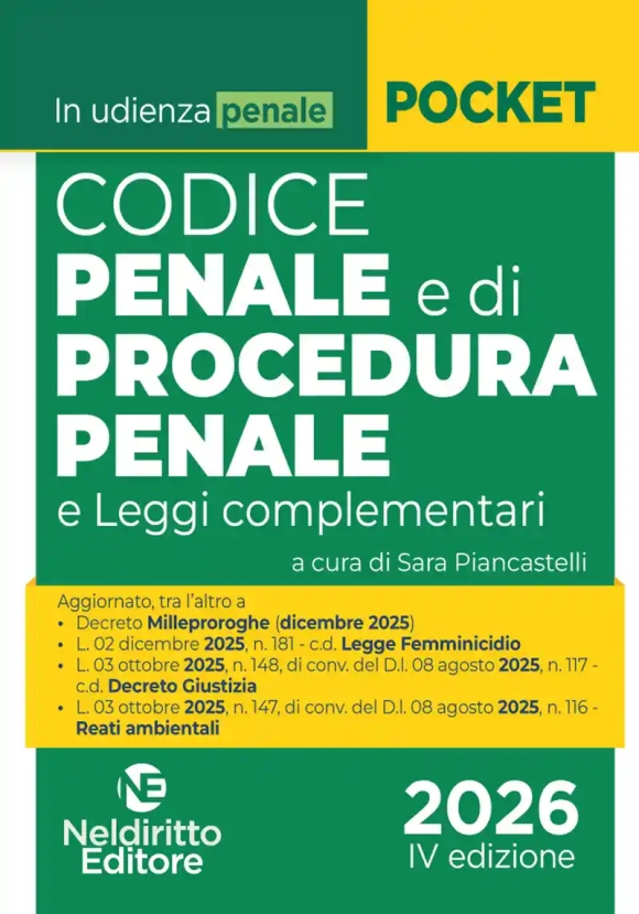 Codice Penale Proc.pen.leggi Compl.2026