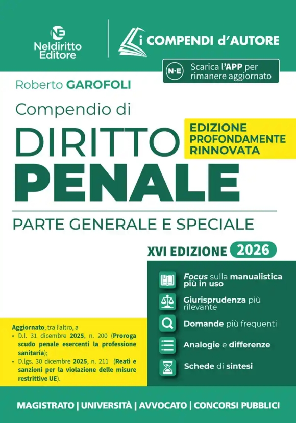 Compendio Diritto Penale 2026 16ed.