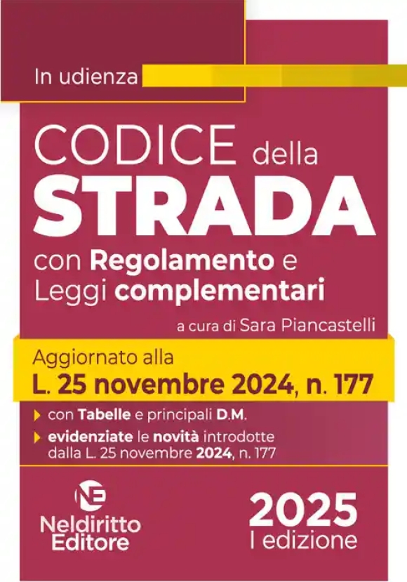 Codice Della Strada 2025 Minor Reg.compl