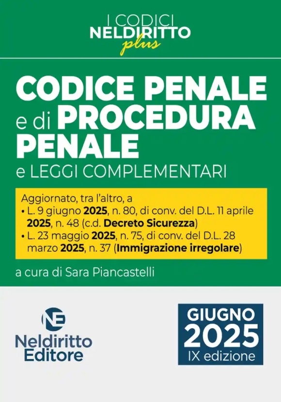 Codice Penale E Proc.penale Plus 2025