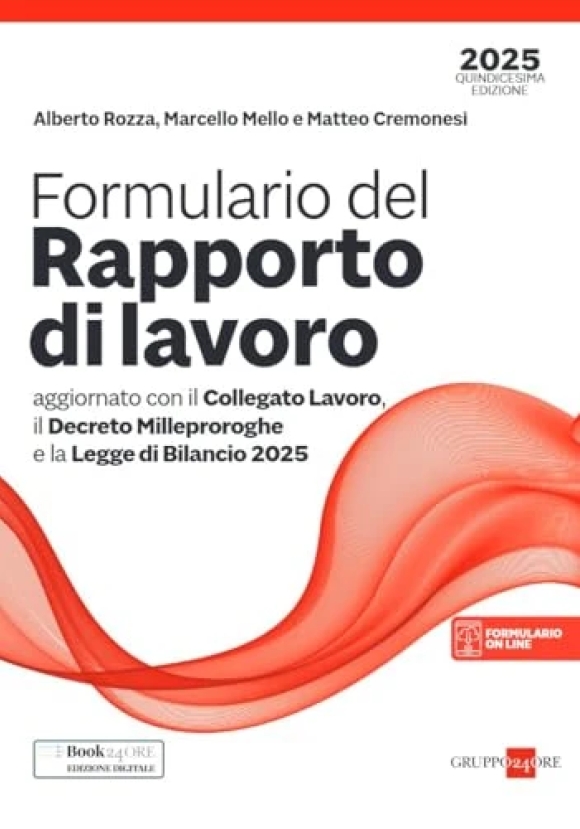 Formulario Rapporto Lavoro 2025 15ed.