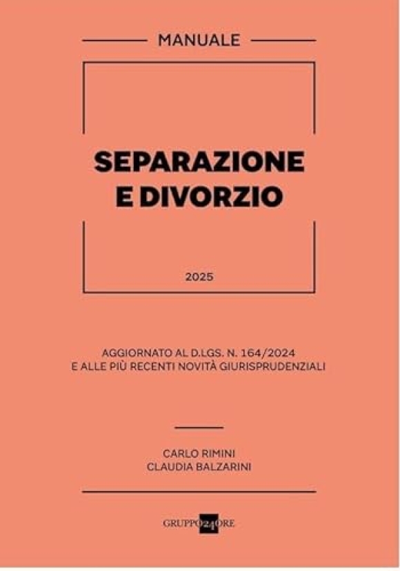 Separazione E Divorzio 2025 Manuale