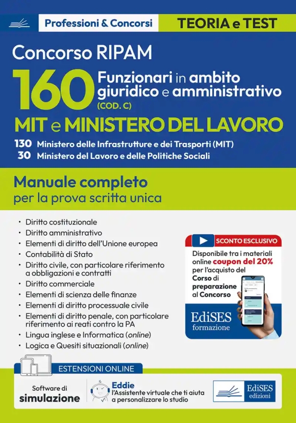160 Mit - Funzionari Giuridico-amministrativo - Manuale Prova Scritta