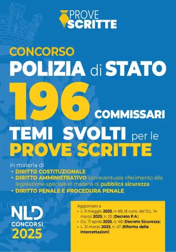 196 Commissari Polizia Stato Temi P.scr.