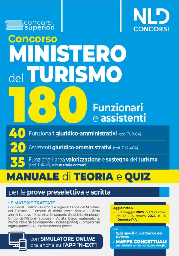 180 Funzionari Assistenti Min.turismo