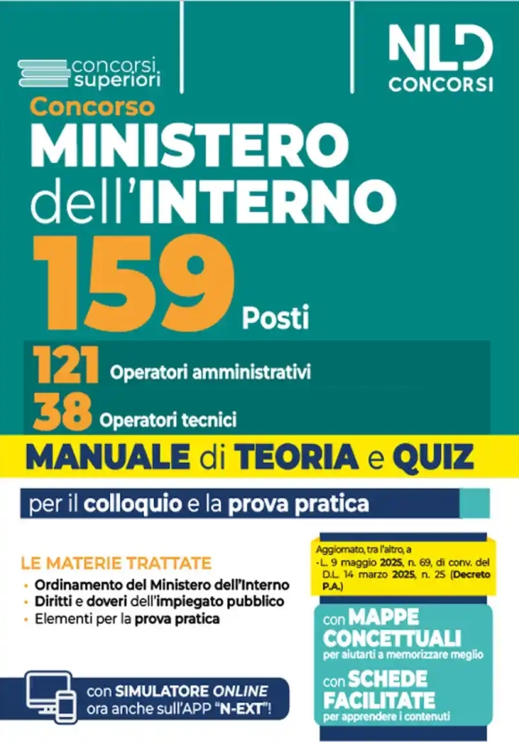 159 Operatori Ministero Interno
