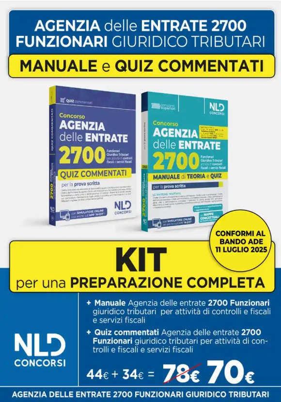 2700 Funzionari Giuridici - Agenzia Entrate - Kit 2v Di Preparazione