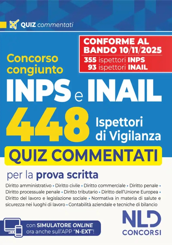 448 Ispettori Di Vigilanza - Inps E Inail - Quiz Commentati
