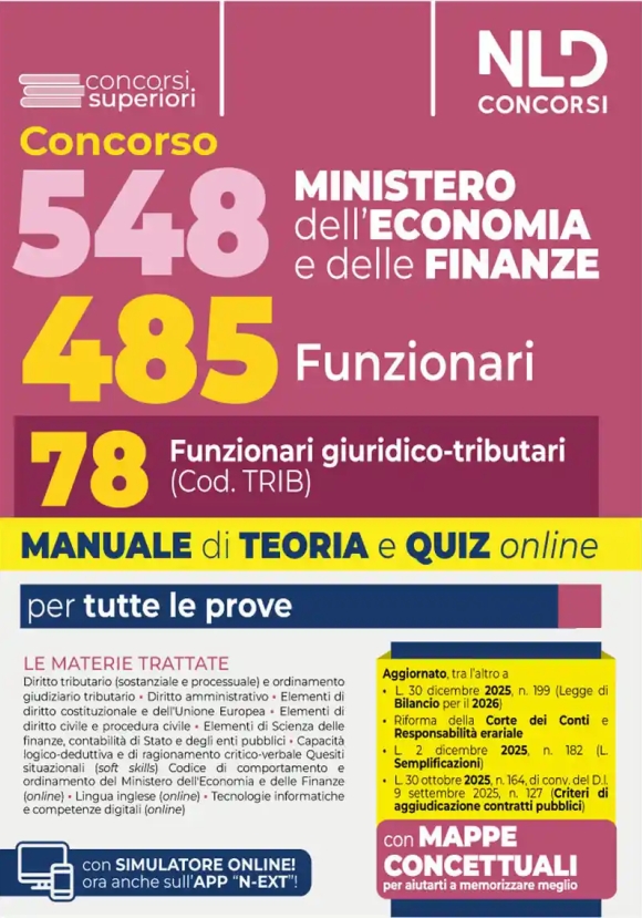 584 Mef - Funzionari Giuridico Tributari - Teoria + Quiz