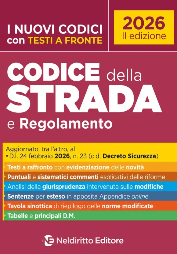 Codice Strada 2026 Testi A Fronte 2ed.