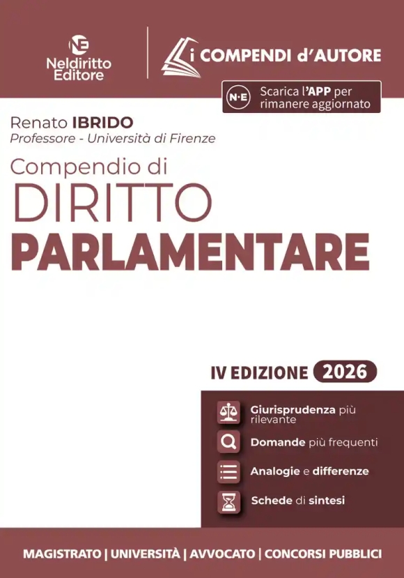 Compendio Diritto Parlamentare 2026 4ed.