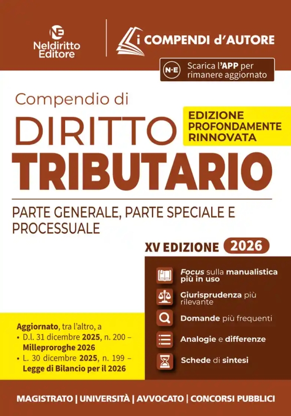 Compendio Diritto Tributario 2026 15ed.