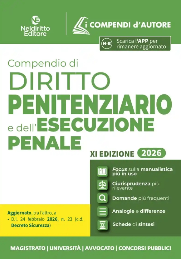 Compendio Diritto Penitenziario 2026