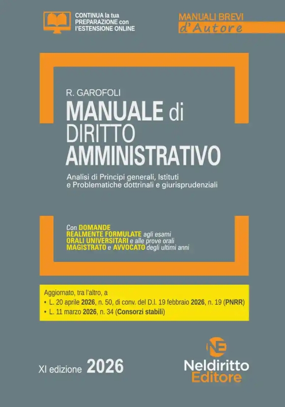 Manuale Diritto Amm.vo 2026 11ed.