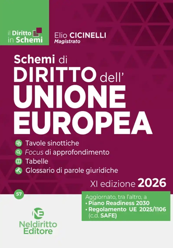 Schemi Diritto Unione Europea 2026 11ed.