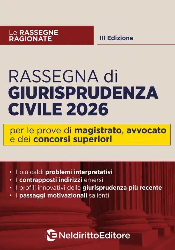 Rassegna Giurisprudenza Civile 2026 3ed