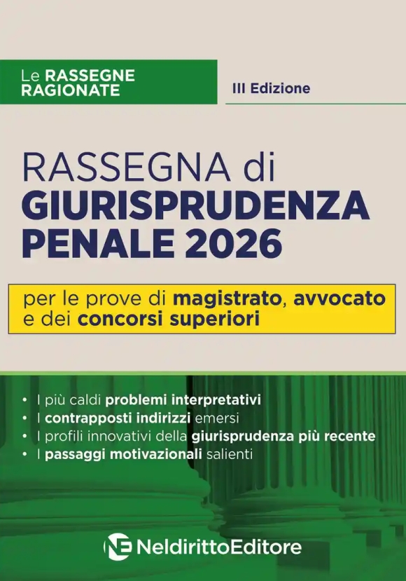 Rassegna Giurisprudenza Penale 2026 3ed