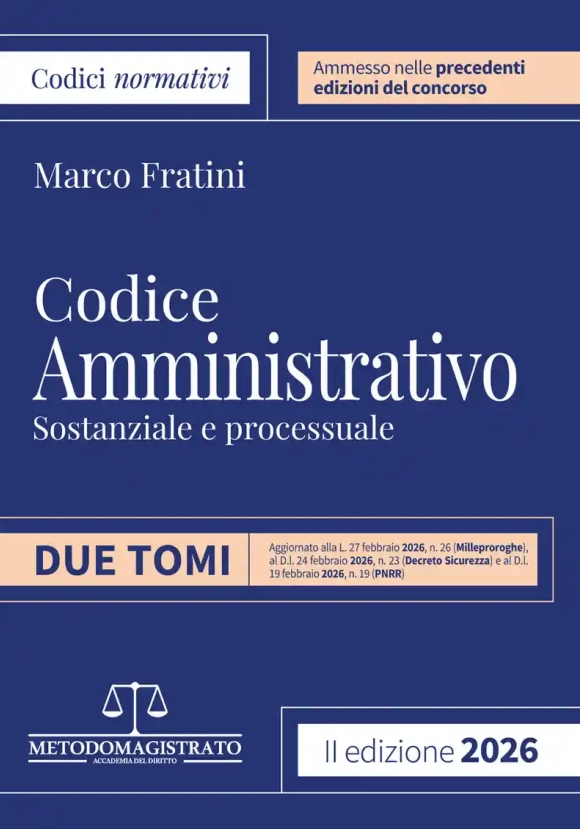 Codice Amministrativo 2026 2tomi 2ed.
