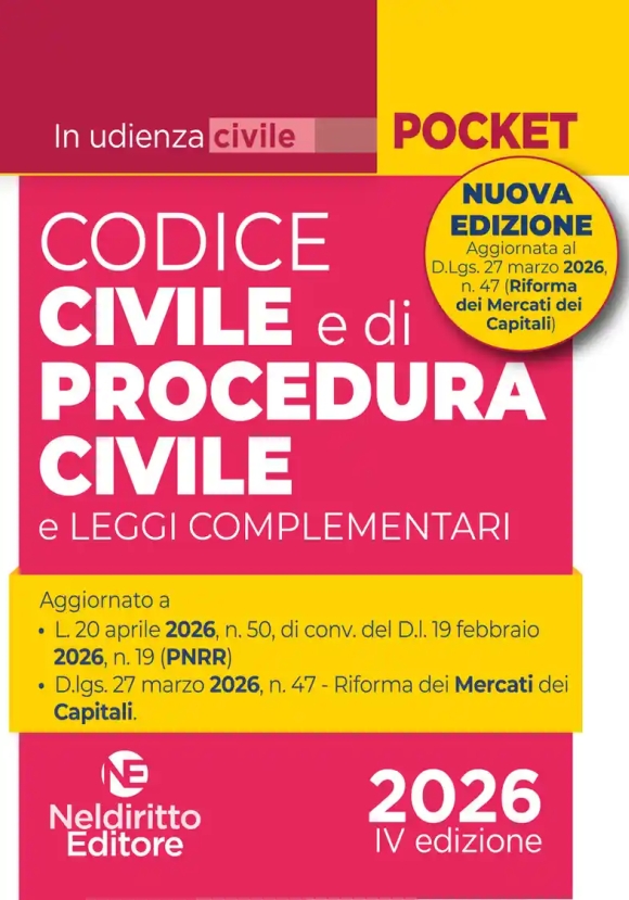 Codice Civile Pr.civile 2026 4ed Pocket