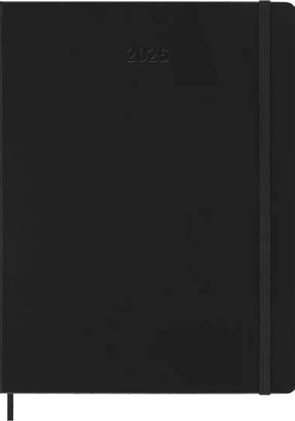 12m Pro Weekly Vertical Xl Black Hard Cover