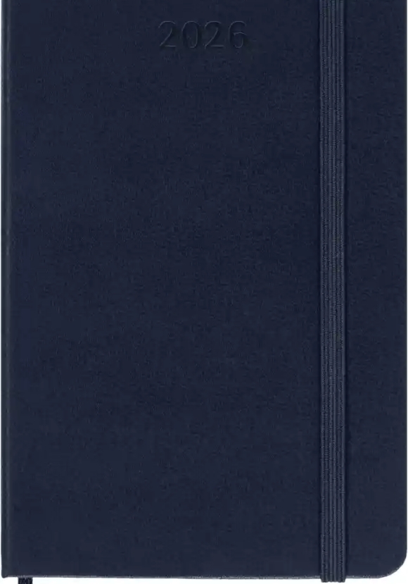 12m Weekly Notebook Pocket Sapphire Blue Hard Cover
