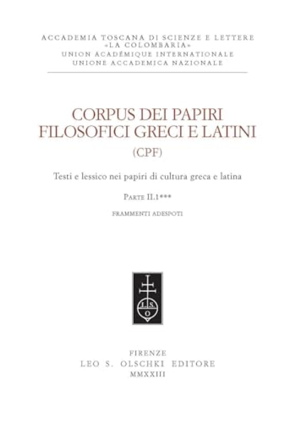 Corpus Dei Papiri Filosofici G