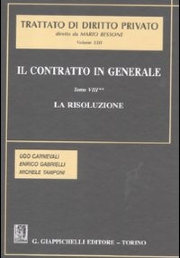 Contratto In Generale Tomo 8 Risoluzione