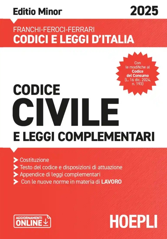 Codice Civile Minor 2025 Leggi Compl.