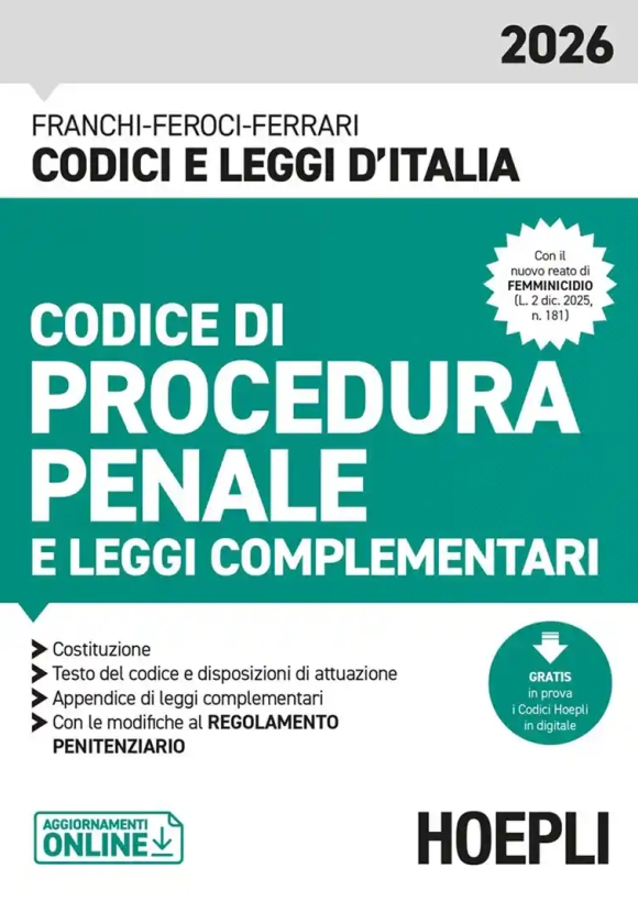 Codice Proc.penale 2026 Leggi Compl.