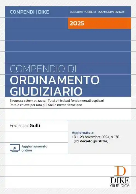 Compendio Ordinamento Giudiziario 2025