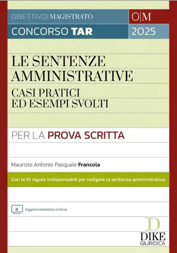 Sentenze Amministrative Prova Scritta