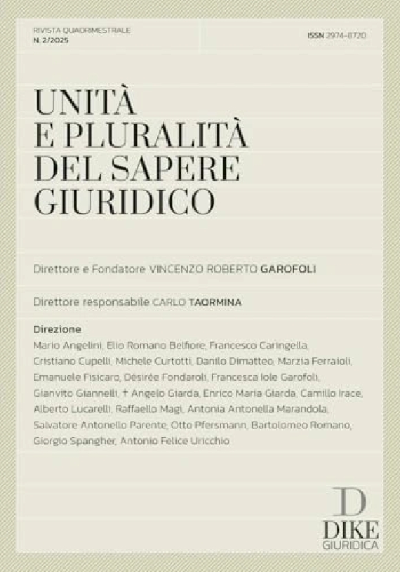 Unita' E Pluralita' Sapere Giuridico