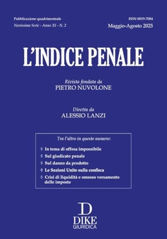 Indice Penale 2 2025 Mag-ago