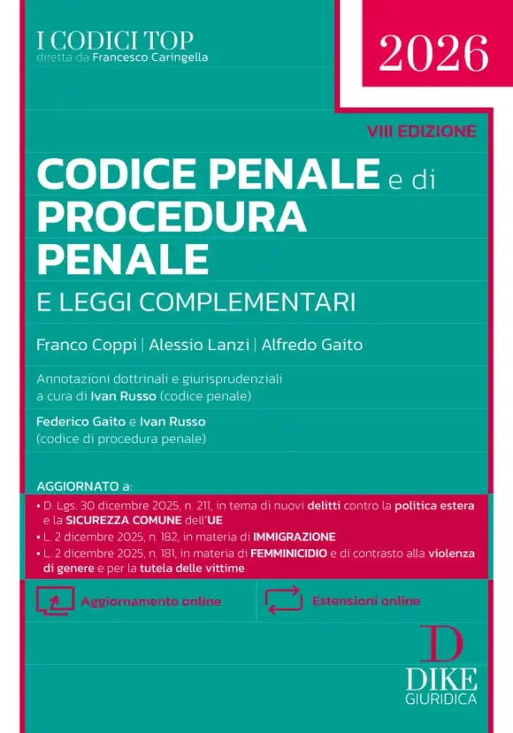 Codice Penale Proc.penale 2026 Top 8ed.