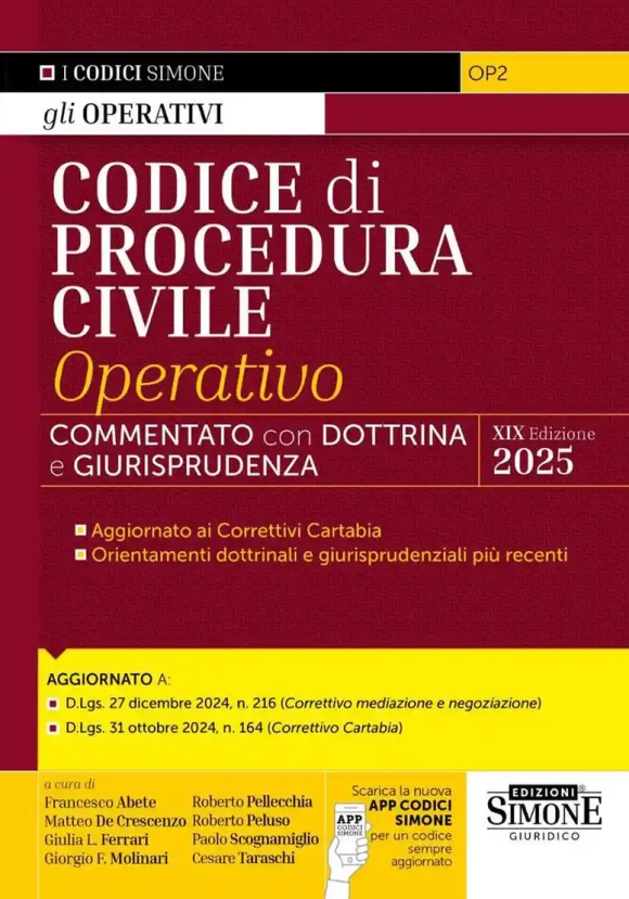 Codice Procedura Civile Operativo 19ed.