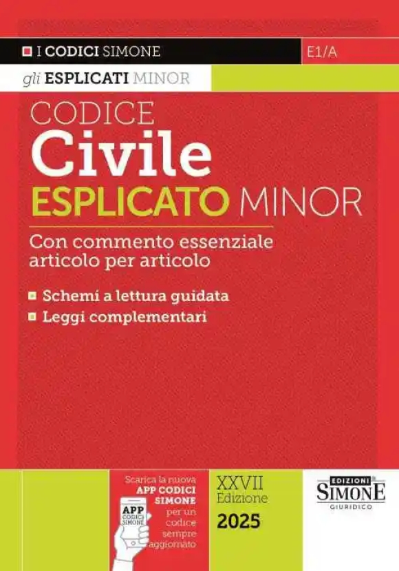 Codice Civile Esplicato Minor 27ed.2025