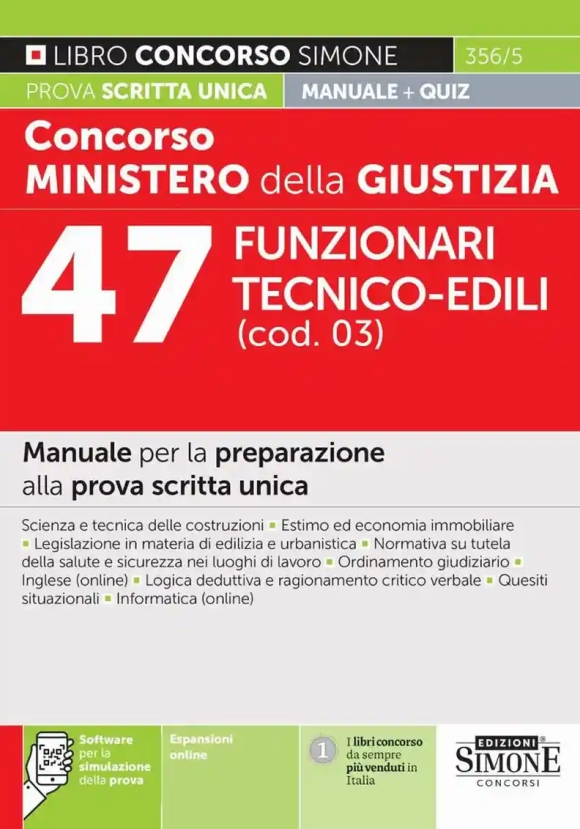 47 Funzionari Tec.edili Min.giustizia
