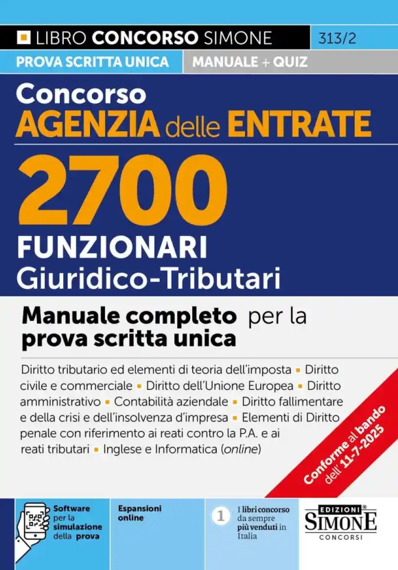 2700 Funzionari Giur.trib.ag.entrate