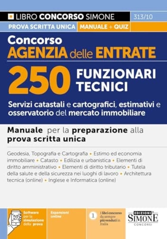 250 Funzionari Tecnici Catast.ag.entrat