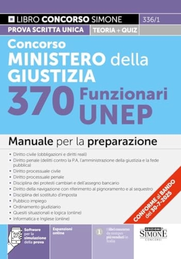 370 Funzionari Unep Min.giustizia