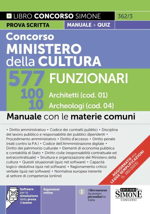 577 Architetti E Archeologi - Mic - Manuale Materie Comuni