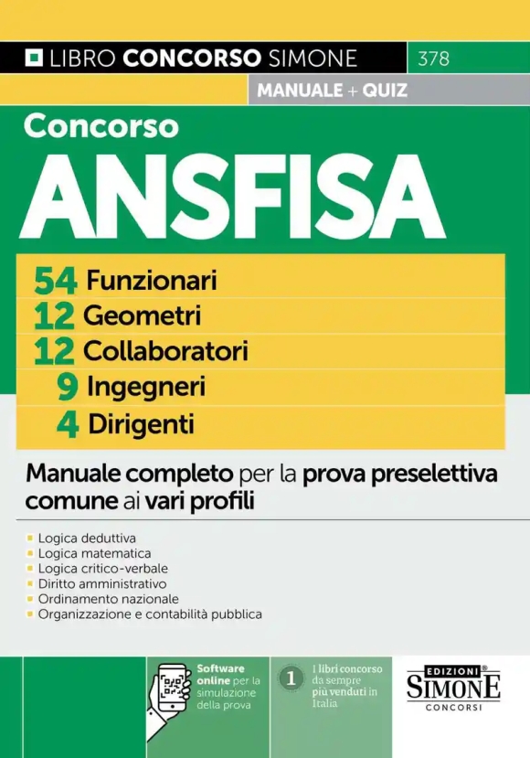 Concorso Ansfisa Preselettiva Vari Profi