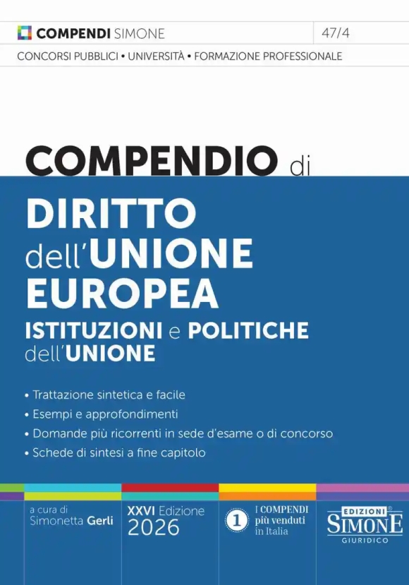 Compendio - Diritto Unione Europea 26ed