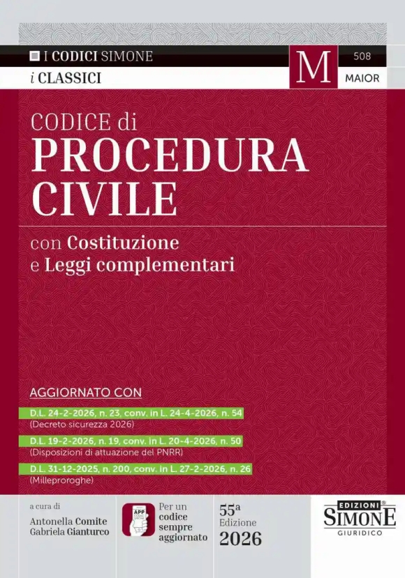 Codice Procedura Civile 2026 55ed.