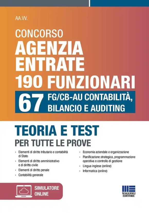 190 Funzionari Agenzia Entrate - 67 Contabilita' Bilancio - Teoria + Qui