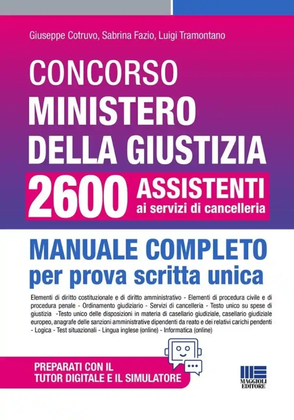 Concorso Min.giustizia Assistenti Giud.