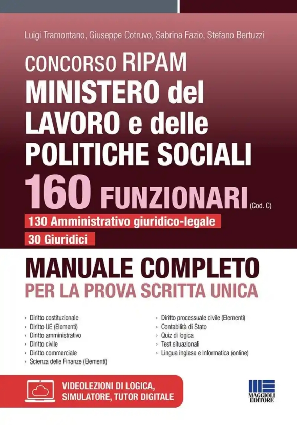 160 Funzionari Min.lavoro 13030 Manuale