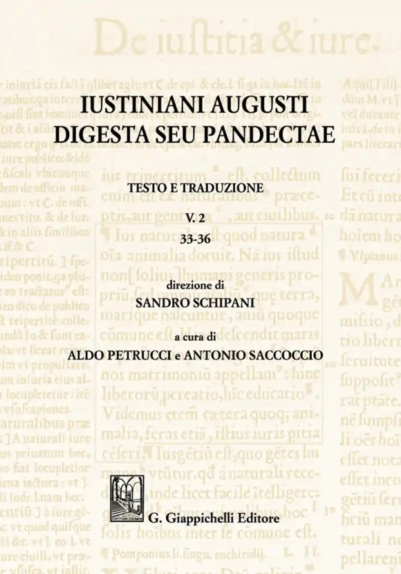 Iustiniani Augusti Libri 33-36